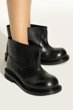 Moschino CZARNY Skórzane botki