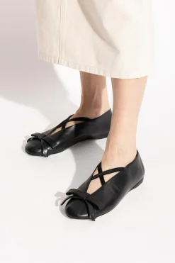 Moschino CZARNY Skórzane baleriny