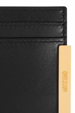 Moschino CZARNY Skórzane etui na karty