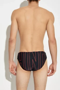 Moschino CZARNY Slipy kąpielowe z logo