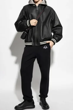 Moschino CZARNY Spodnie dresowe