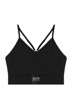 Moschino CZARNY Top z kolekcji `Underwear`