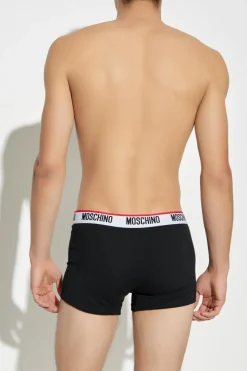 Moschino CZARNY Trójpak bokserek z logo