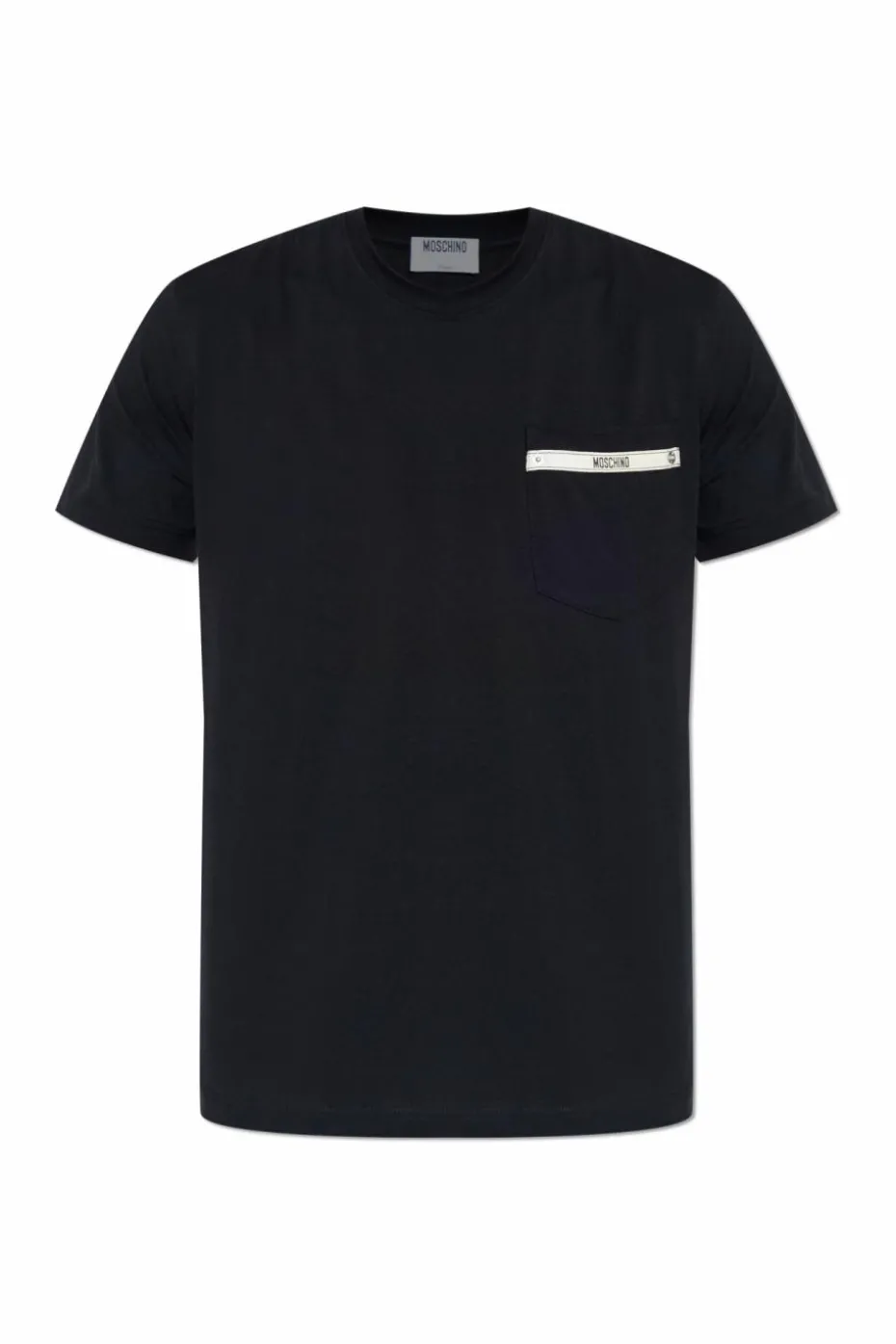 Moschino CZARNY T-shirt z logo
