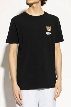 Moschino CZARNY T-shirt z kolekcji `Underwear`