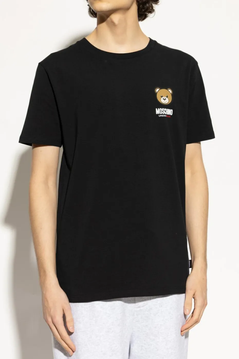 Moschino CZARNY T-shirt z kolekcji `Underwear`