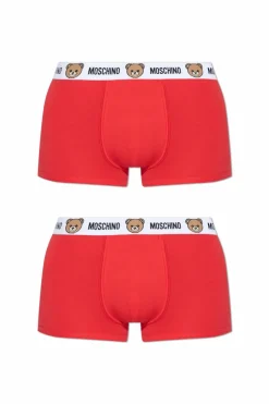Moschino CZERWONY Dwupak bokserek z logo