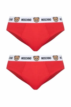 Moschino CZERWONY Dwupak slipów z logo