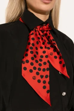 Moschino CZERWONY Jedwabna apaszka