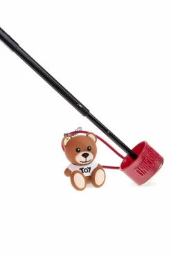 Moschino CZERWONY Składany parasol z logo