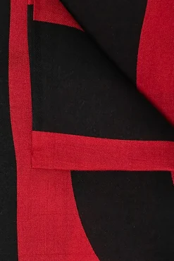 Moschino CZERWONY Szal z logo