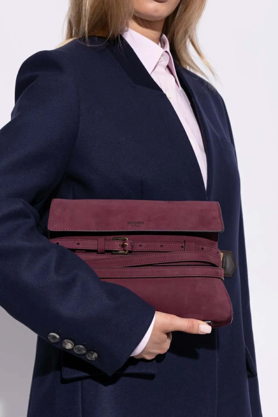 Moschino FIOLETOWY Torba na ramię