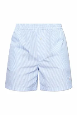 Moschino jasnoniebieski Szorty z motywem w pasy