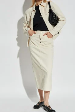 Moschino kremowy Jeansowa spódnica