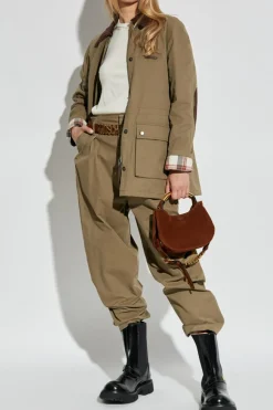 Moschino kremowy Sweter z logo