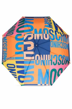 Moschino MULTIKOLOR Składany parasol z logo
