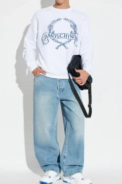 Moschino NIEBIESKI Jeansy z logo