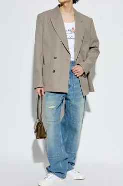 Moschino NIEBIESKI Jeansy z logo