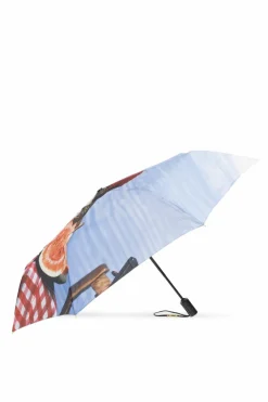Moschino NIEBIESKI Składany parasol z logo