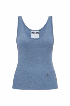 Moschino NIEBIESKI Wełniany top
