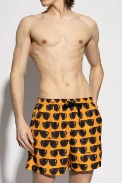 Moschino POMARAŃCZOWY Szorty kąpielowe