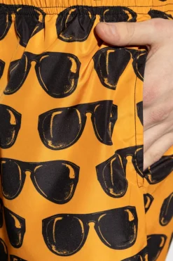 Moschino POMARAŃCZOWY Szorty kąpielowe