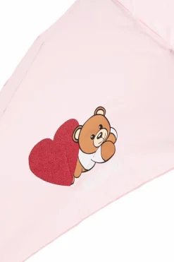 Moschino RÓŻOWY Składany parasol z logo