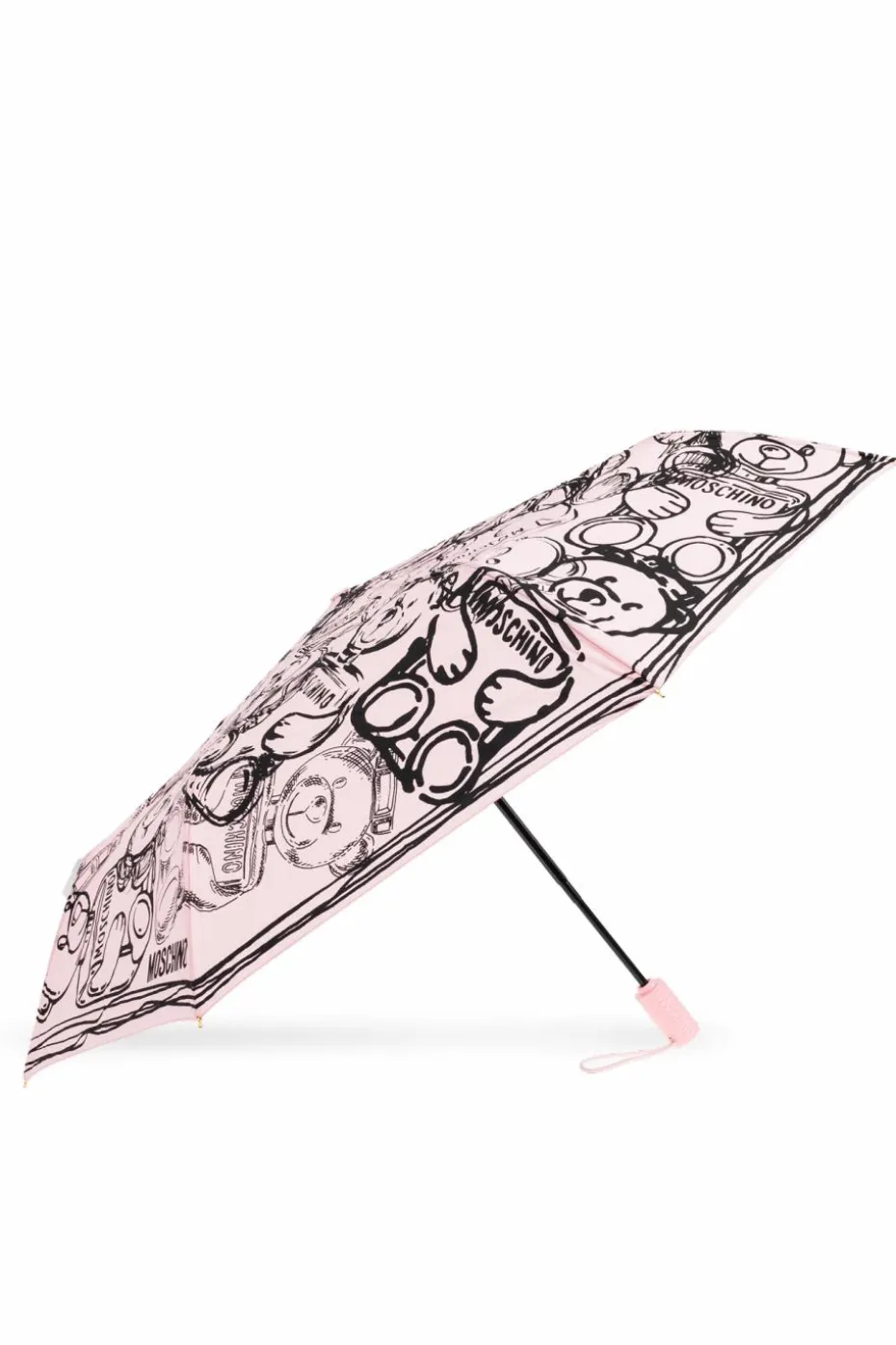 Moschino RÓŻOWY Składany parasol z logo
