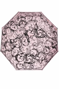 Moschino RÓŻOWY Składany parasol z logo