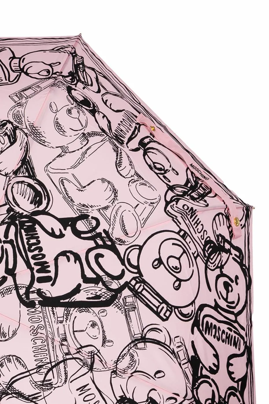 Moschino RÓŻOWY Składany parasol z logo