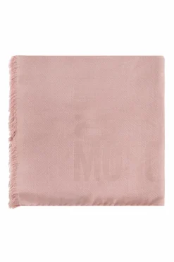 Moschino RÓŻOWY Szal z logo