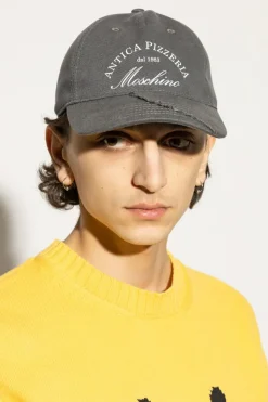 Moschino SZARY Czapka z daszkiem