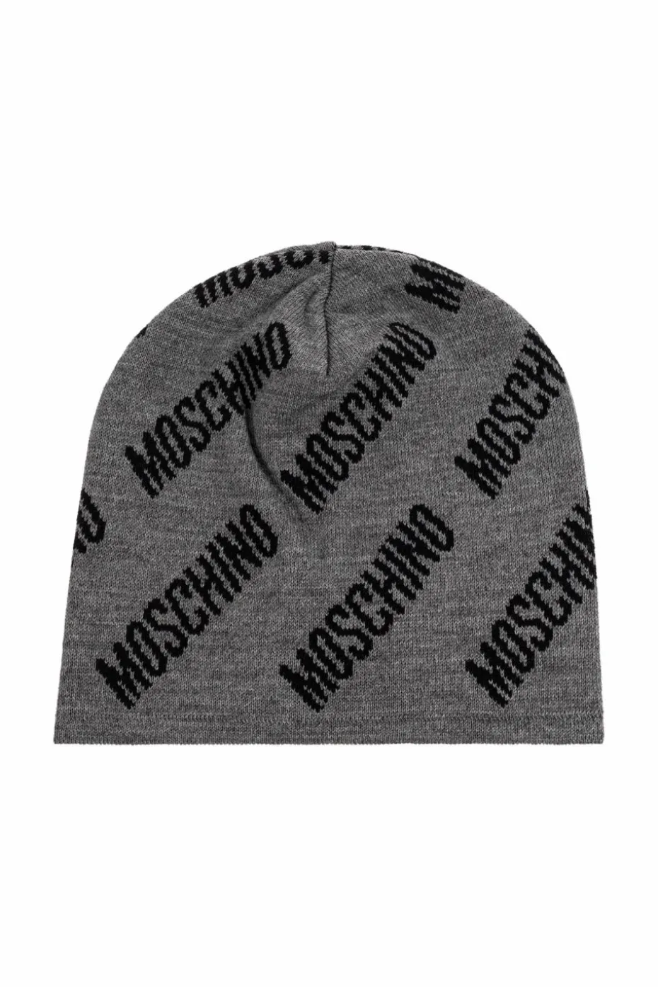 Moschino SZARY Czapka z monogramem