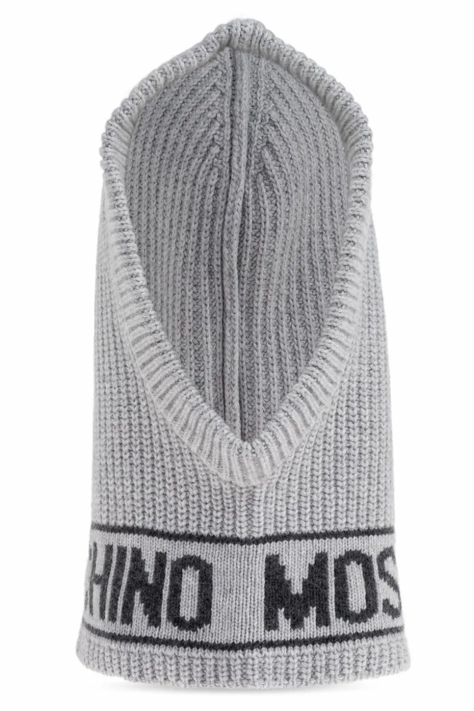 Moschino SZARY Kaptur z logo