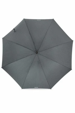 Moschino SZARY Parasol ze wzorem w pasy