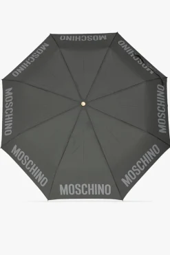 Moschino SZARY Składany parasol z logo