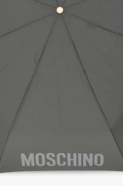 Moschino SZARY Składany parasol z logo