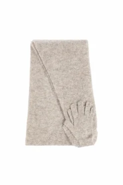 Moschino SZARY Szalik z rękawiczkami