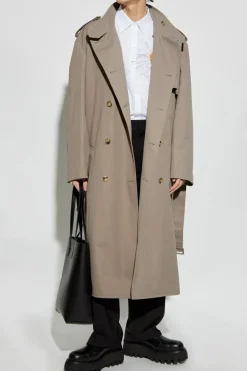Moschino SZARY Trencz o luźnym kroju
