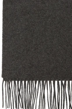 Moschino SZARY Wełniany szal z logo