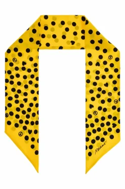 Moschino ŻÓŁTY Jedwabna apaszka
