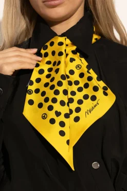 Moschino ŻÓŁTY Jedwabna apaszka