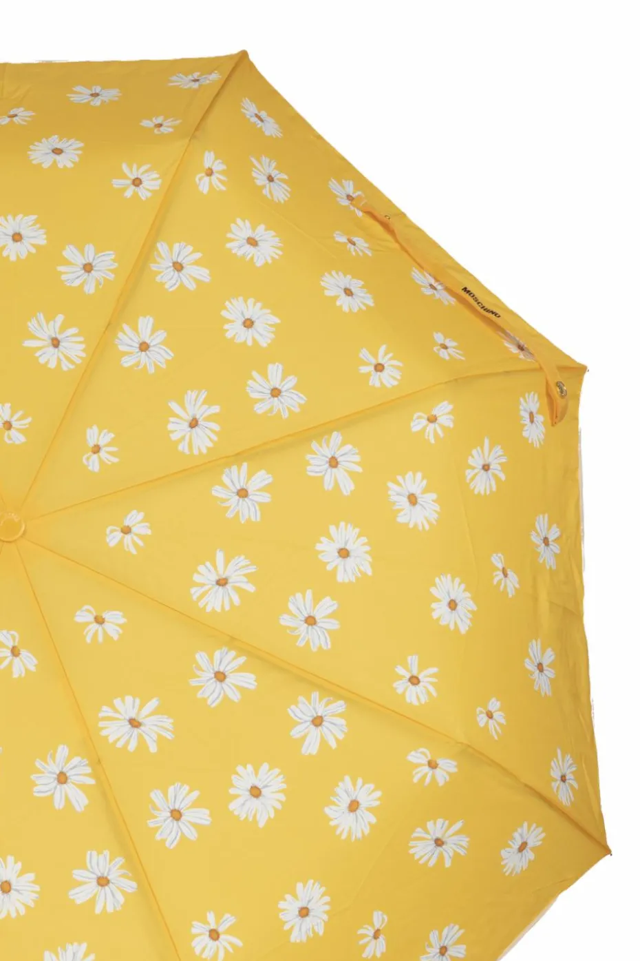 Moschino ŻÓŁTY Składany parasol z logo