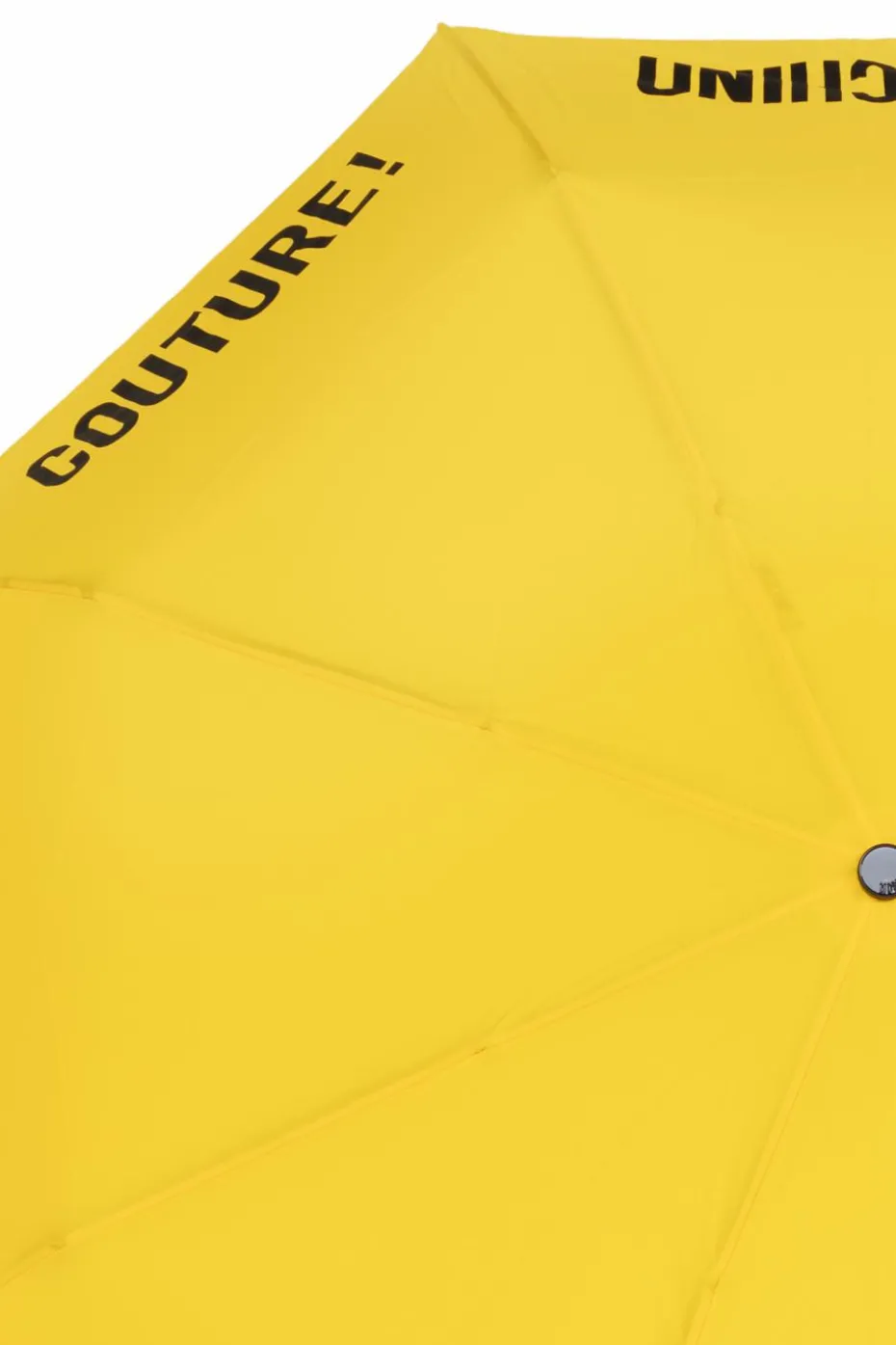 Moschino ŻÓŁTY Składany parasol z logo