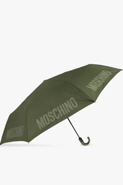 Moschino ZIELONY Składany parasol z logo