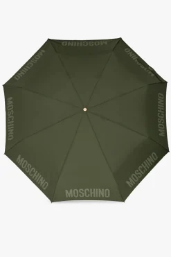 Moschino ZIELONY Składany parasol z logo