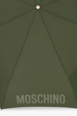 Moschino ZIELONY Składany parasol z logo