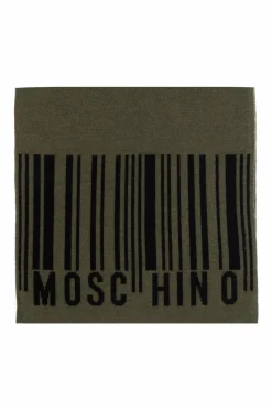 Moschino ZIELONY Szal z logo