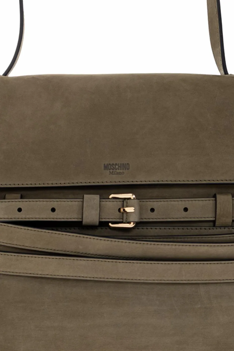 Moschino ZIELONY Zamszowa torba typu `shopper`
