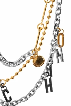 Moschino ZŁOTY Łańcuch do torby z logo